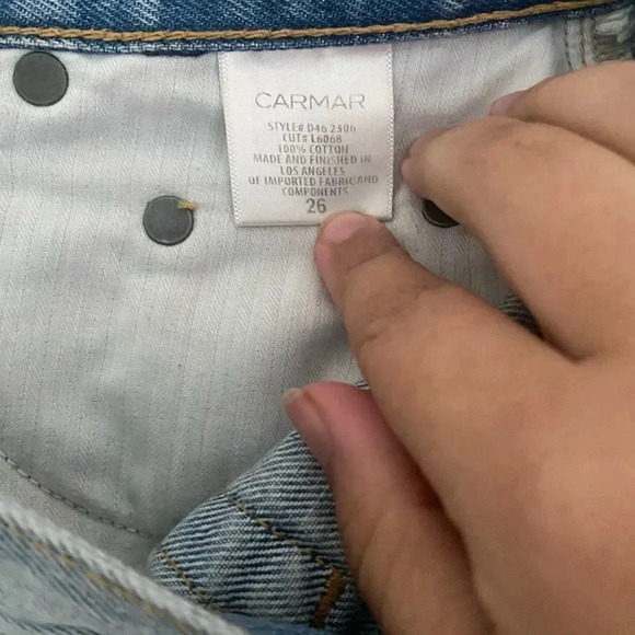 CARMAR Denim Distressed Mini Skirt - Picture 6 of 8